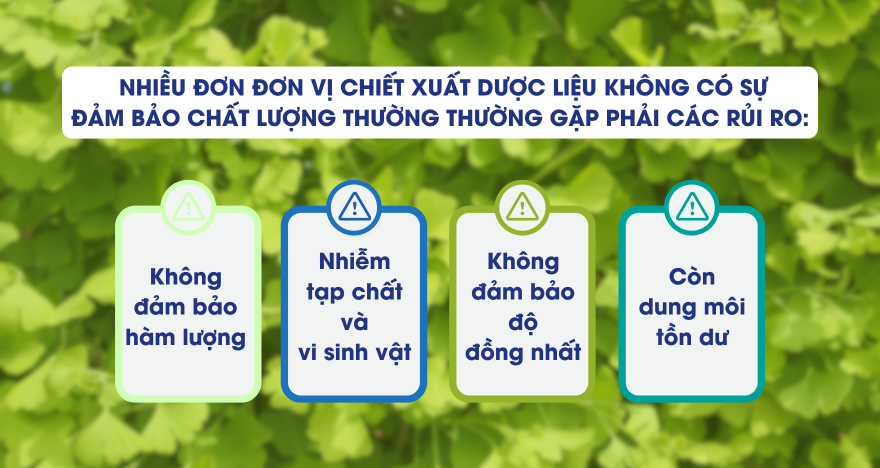 Rủi ro của nhiều đơn vị chiết xuất dược liệu hiện nay